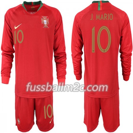 Fußballtrikots Portugal J. MARIO 10 Kinder Heim Trikotsatz WM 2018 Langarm